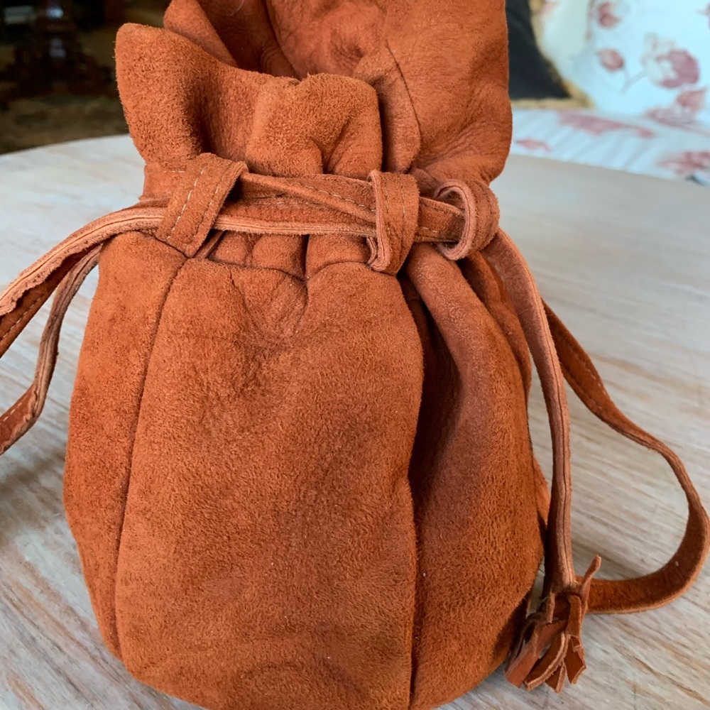 Boho Suede Leather Clutch